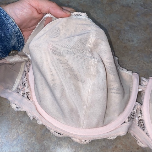 Beautiful Pastel Lace Underwire Bra from Adore Me 44DD 44E Lingerie Light Pink - Picture 9 of 10